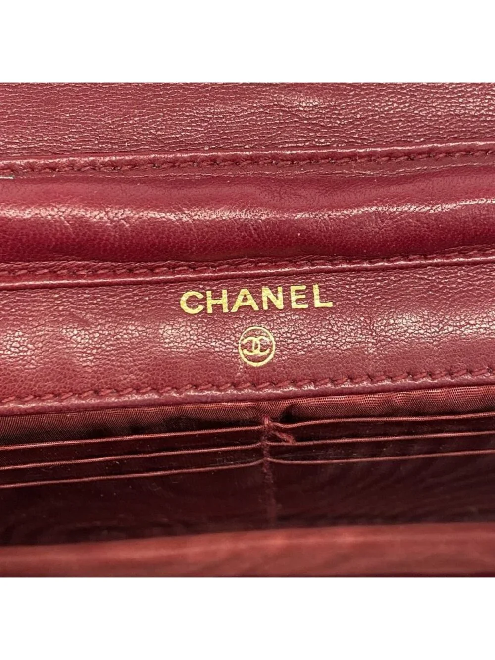 Chanel Wallet on Chain Caviar Leather Bordeaux Gold